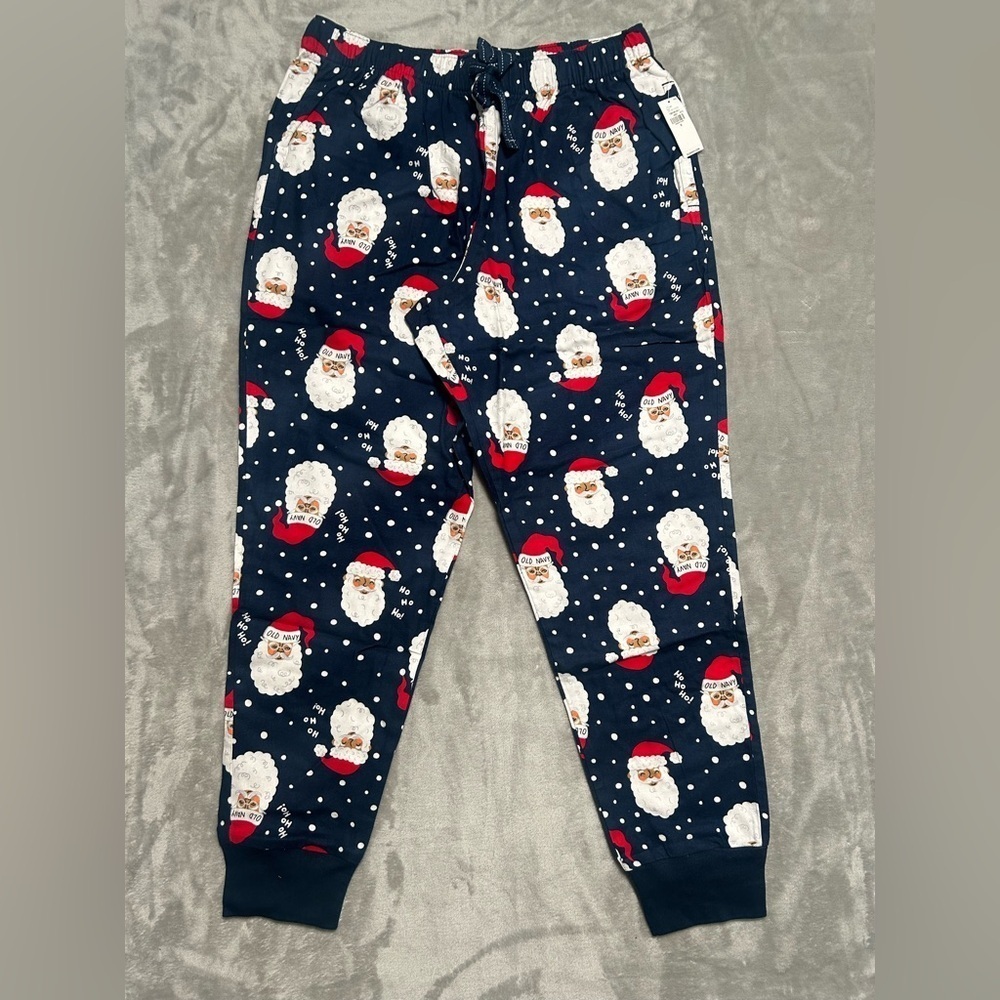 Old Navy Match The Family Santa Christmas Pajama Jogger Pants Men’s Small NWT
